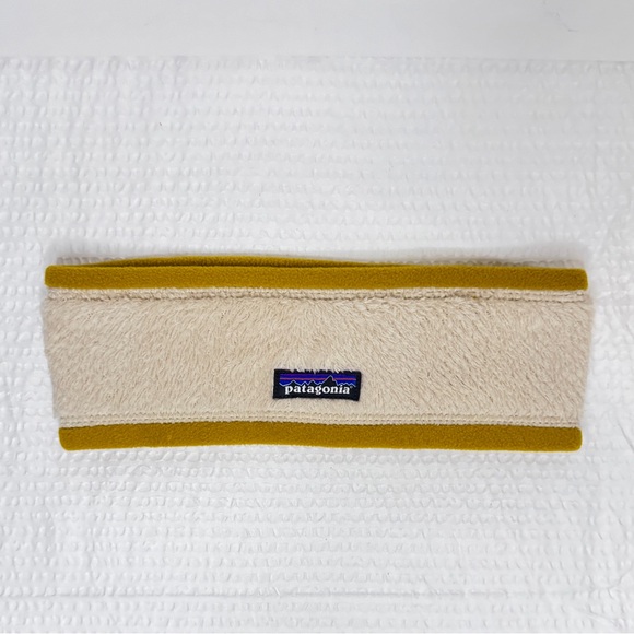 Patagonia Accessories - Patagonia Fleece Headband Cream Mustard Trim Winter Ear Warmer Unisex